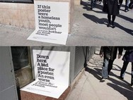 homeless floor posters